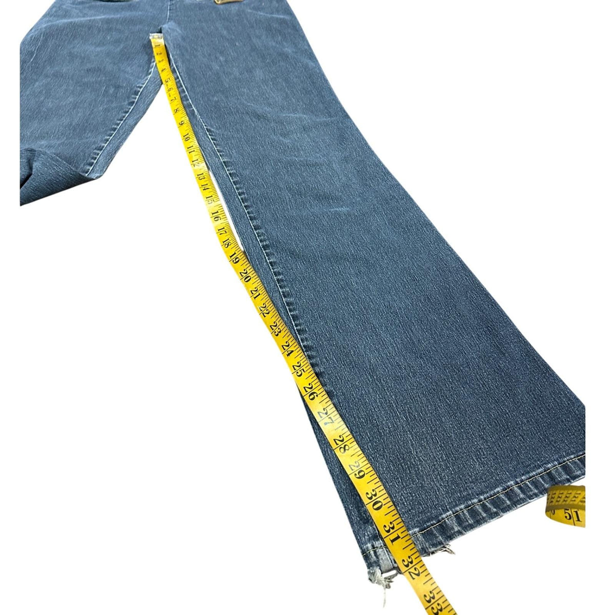 Karv Y2K Jeans Womens 30 Blue Flare Y2K Raw Seam Vintage