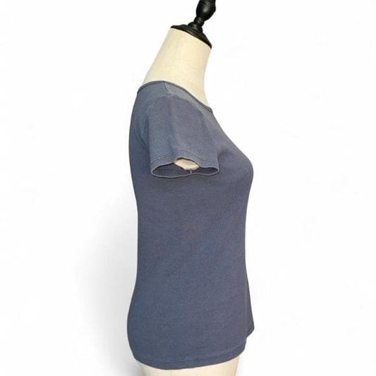 Brandy Melville Baby Tee Women Small Blue Excellent Short Sleeve Basic 90s Style