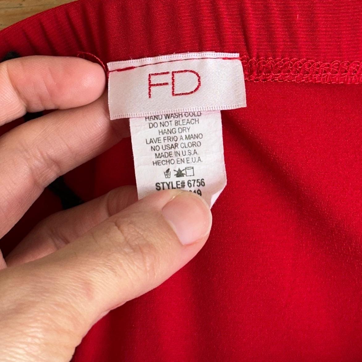 FD Red Halter Top Women Small Red Pleated Overlay Y2K Evening Blouse USA 2000s