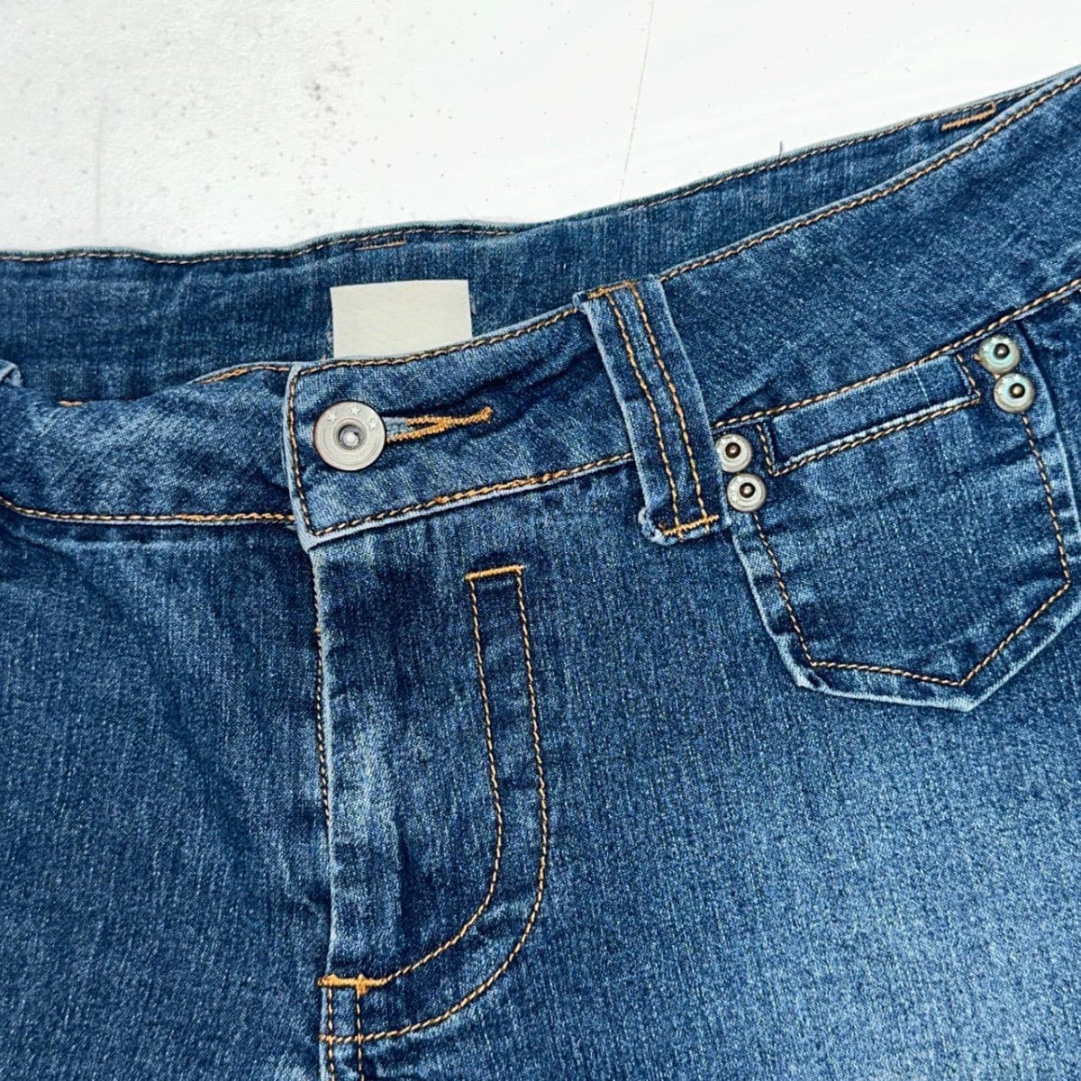 725 Originals Denim Shorts Womens 13 Blue Low Rise Y2K Dark Wash Vintage 2000s