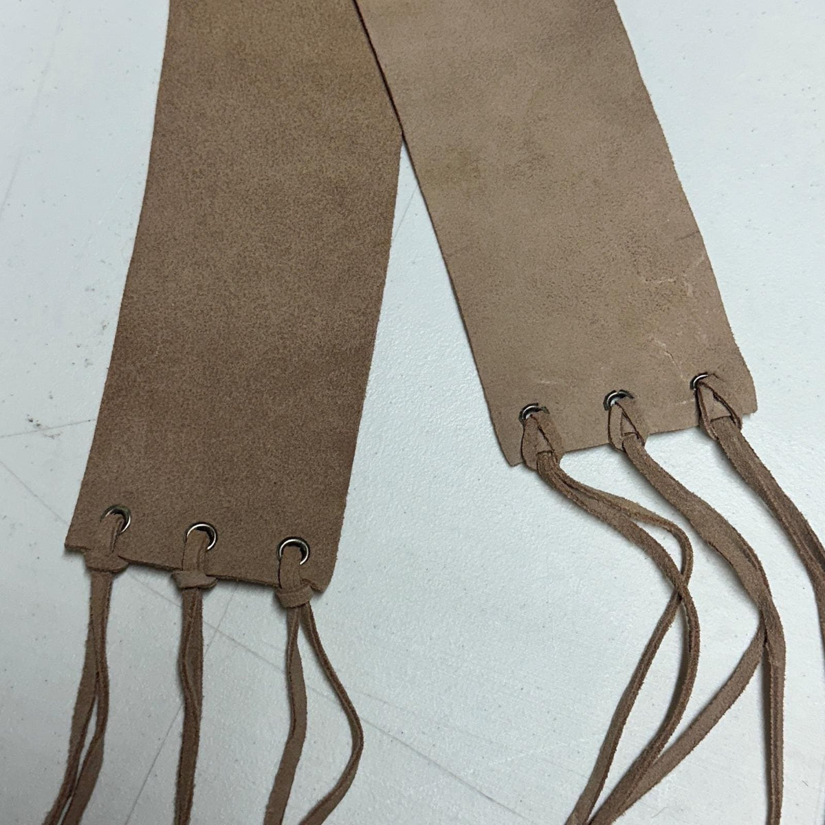 Unbranded Suede Lace Up Belt Women OS Tan Excellent Fringe Corset Obi Y2K Boho