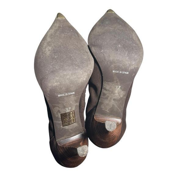 Vidi Studio Pointed Toe Heels Women 37 Brown Excellent Studded Tassel Y2K Spain