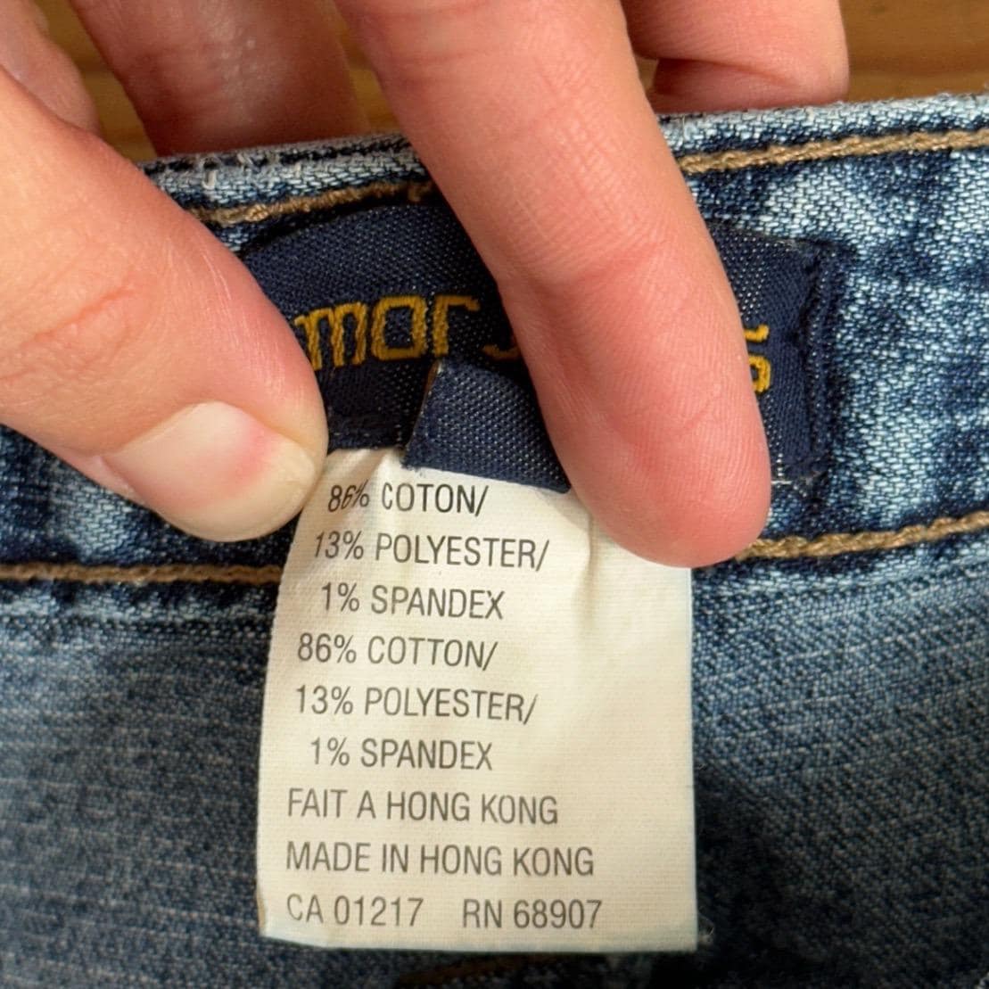 Armor Jeans Denim Mini Skirt Women 5/6 Blue Frayed Hem Y2K Asymmetrical Seam 00s