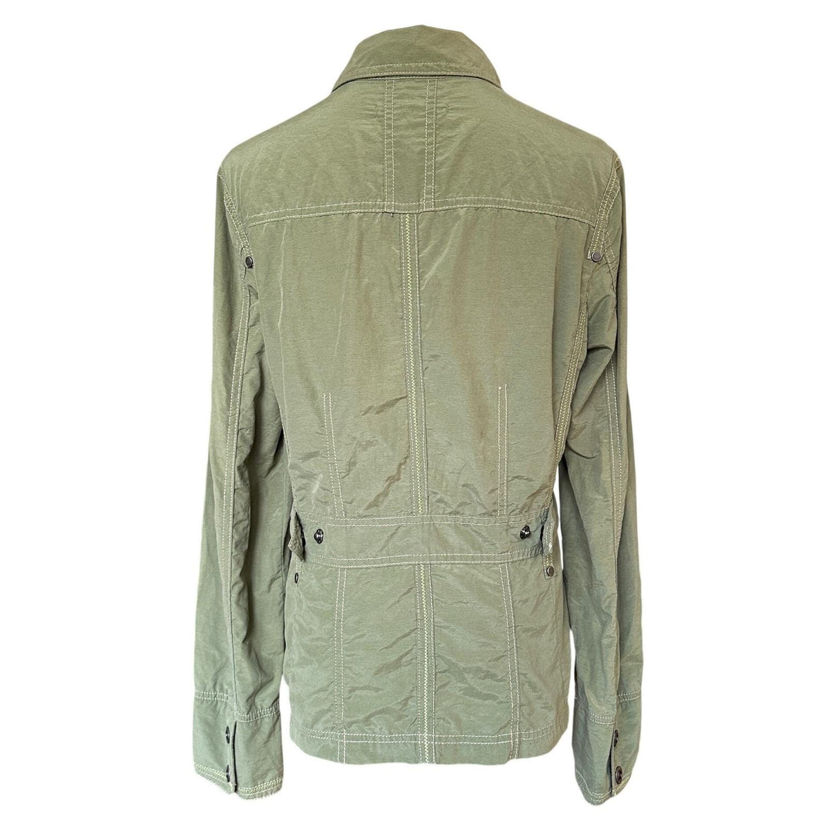 Point Zero Utility Jacket Women M Green Contrast Stitch Y2K Gorpcore 00s Nicole