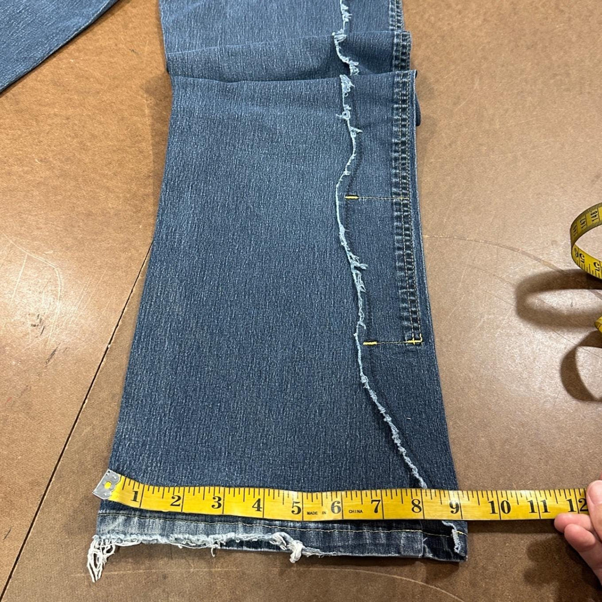 Karv Y2K Jeans Womens 30 Blue Flare Y2K Raw Seam Vintage