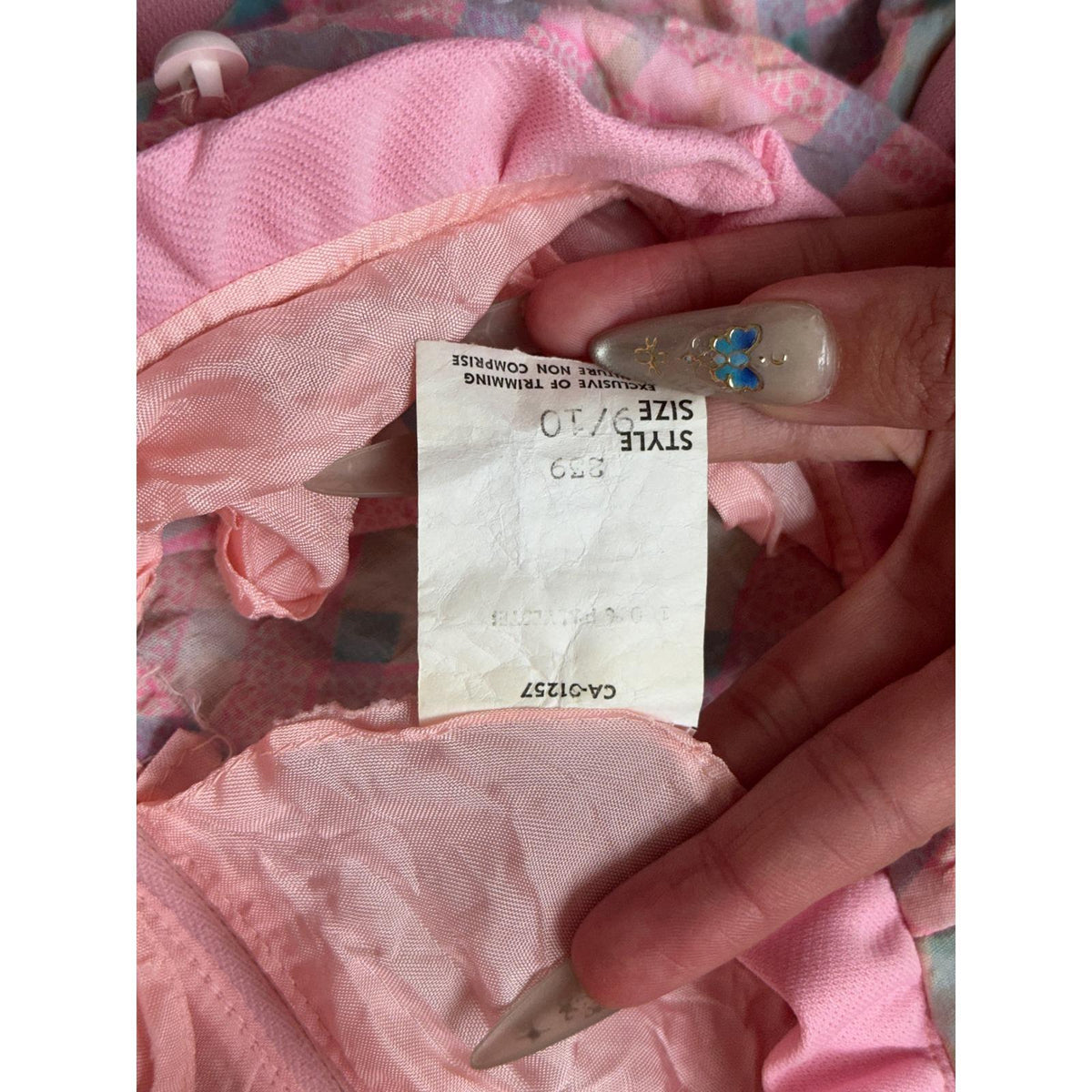 Vintage Maxi Dress Women Size 9/10 Pink Plaid Quilted Prairie Cottagecore 70s
