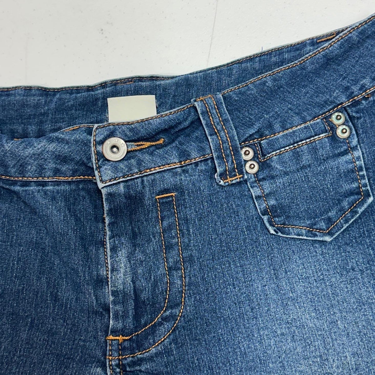 725 Originals Denim Shorts Womens 13 Blue Low Rise Y2K Dark Wash Vintage 2000s