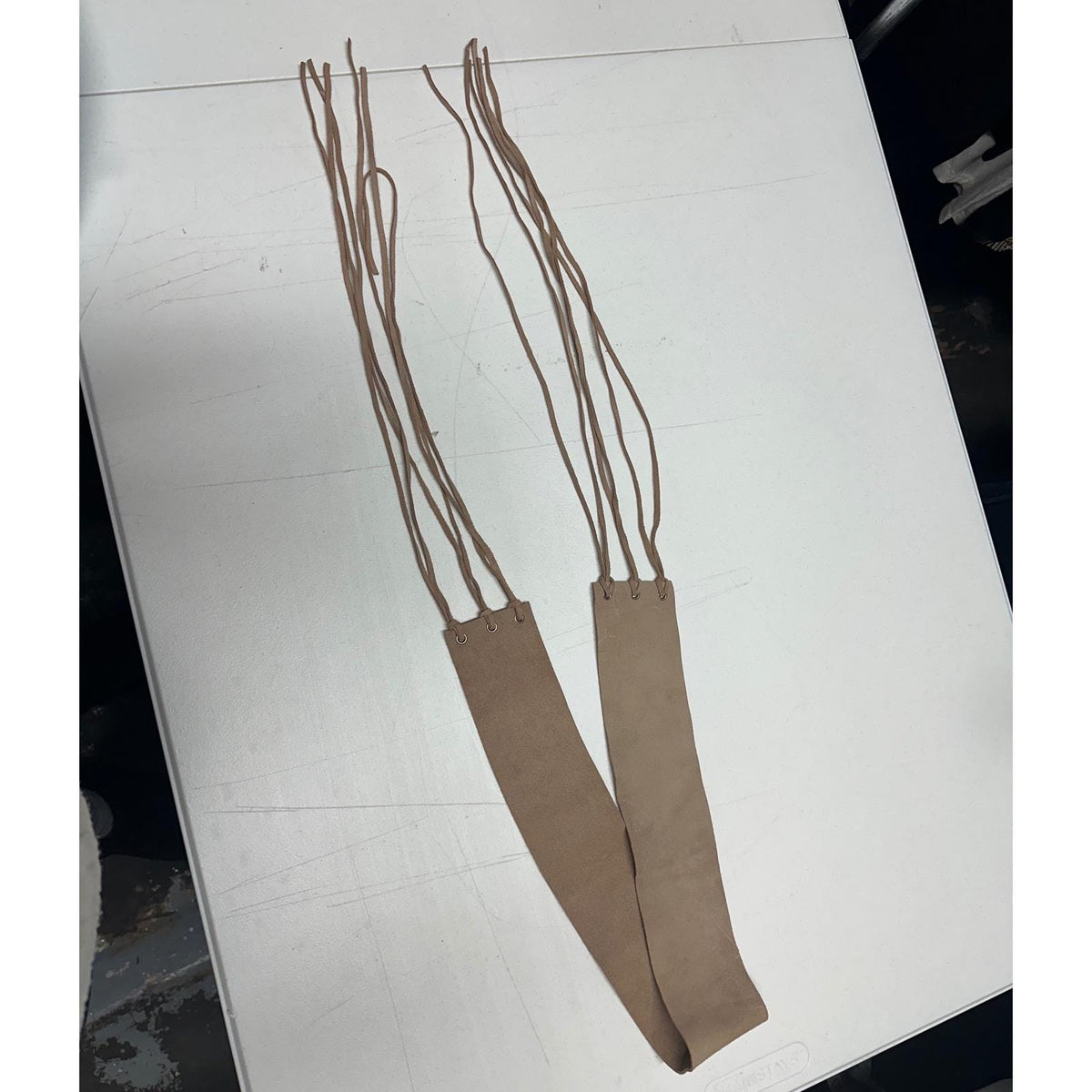 Unbranded Suede Lace Up Belt Women OS Tan Excellent Fringe Corset Obi Y2K Boho