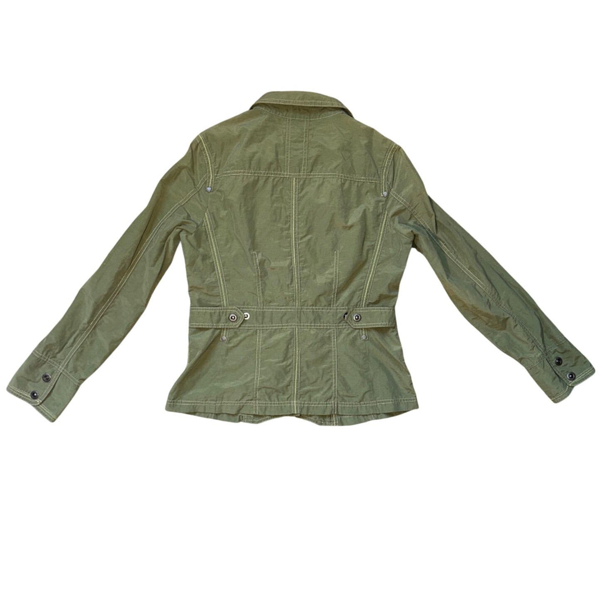 Point Zero Utility Jacket Women M Green Contrast Stitch Y2K Gorpcore 00s Nicole