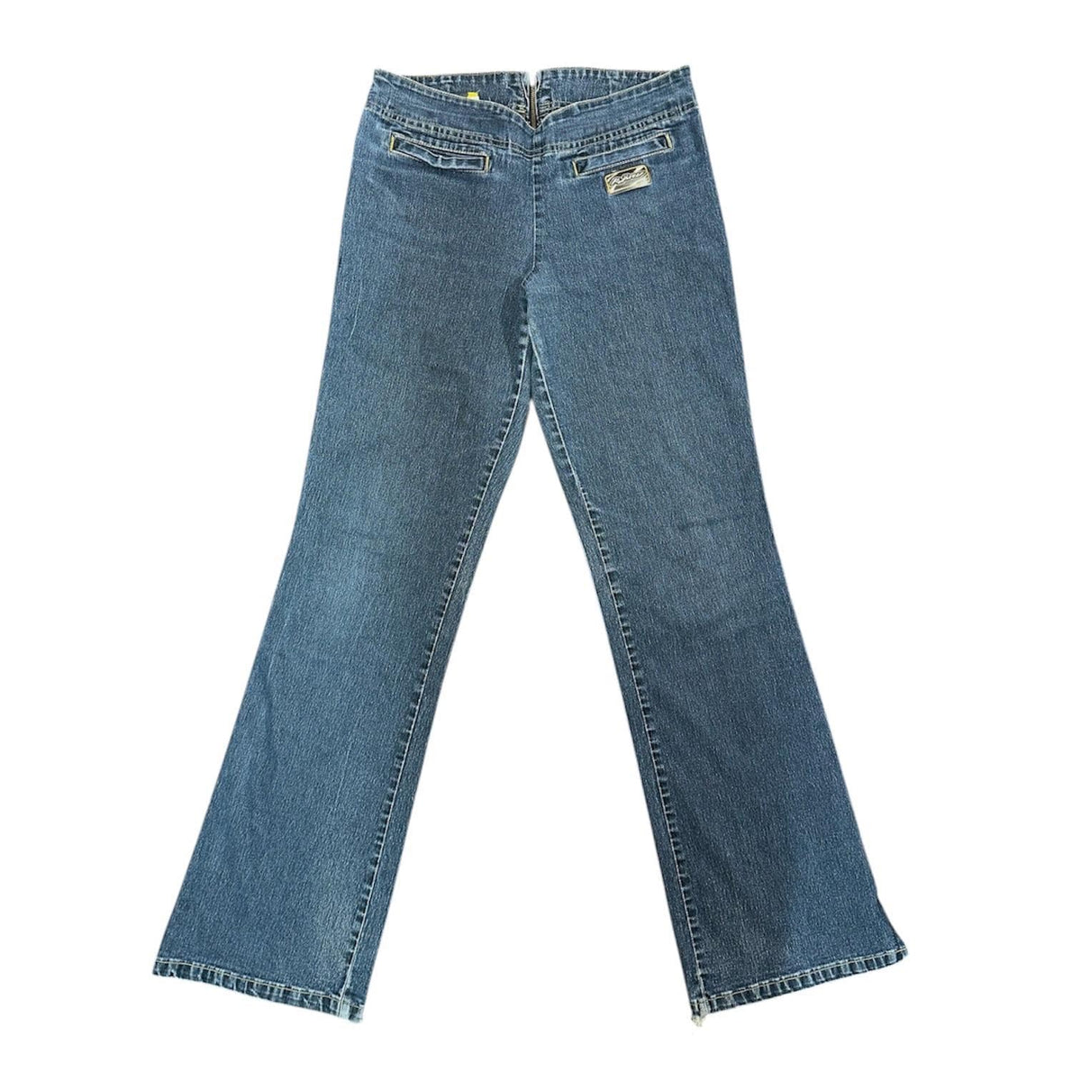 Karv Y2K Jeans Womens 30 Blue Flare Y2K Raw Seam Vintage