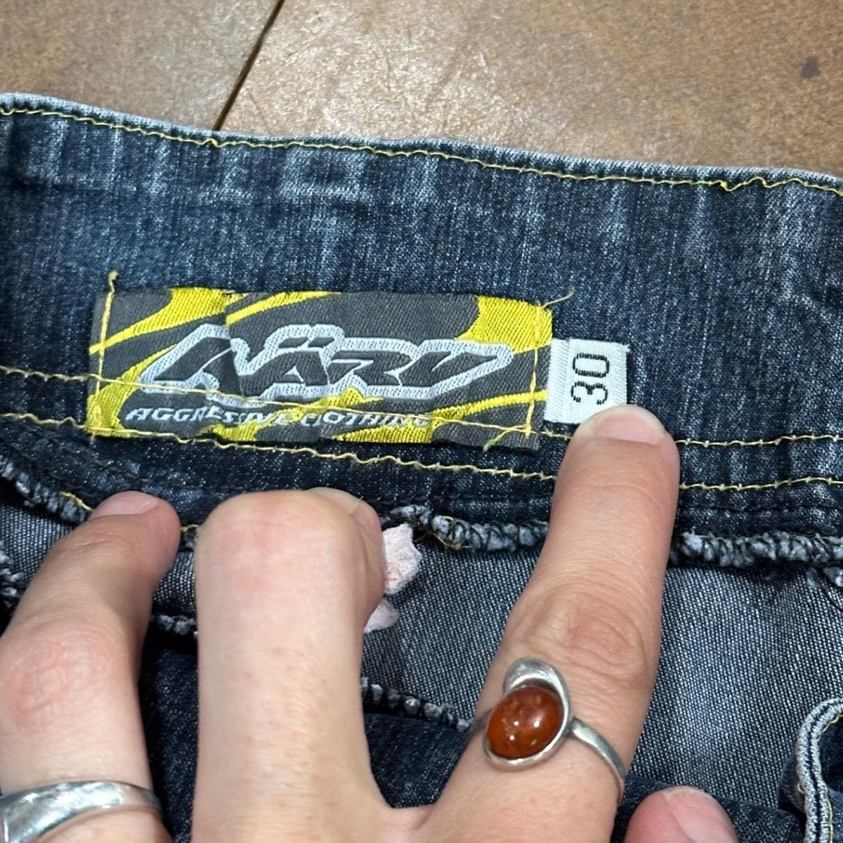 Karv Y2K Jeans Womens 30 Blue Flare Y2K Raw Seam Vintage