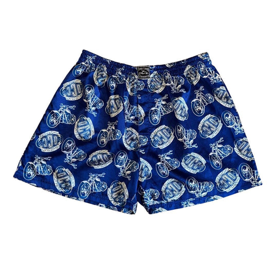 Orange County Choppers Boxer Shorts Men M Blue Motorcycle Print Y2K 00s OCC