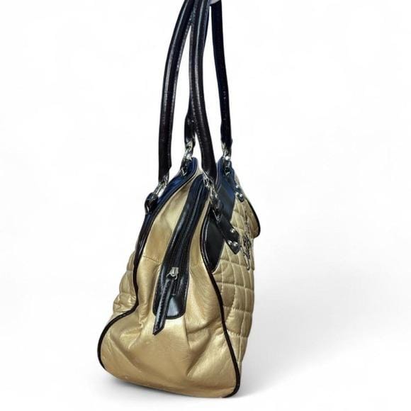 Betty Boop Handbag Women Large Gold Brown Good Quilted Satchel Y2K Retro Icon